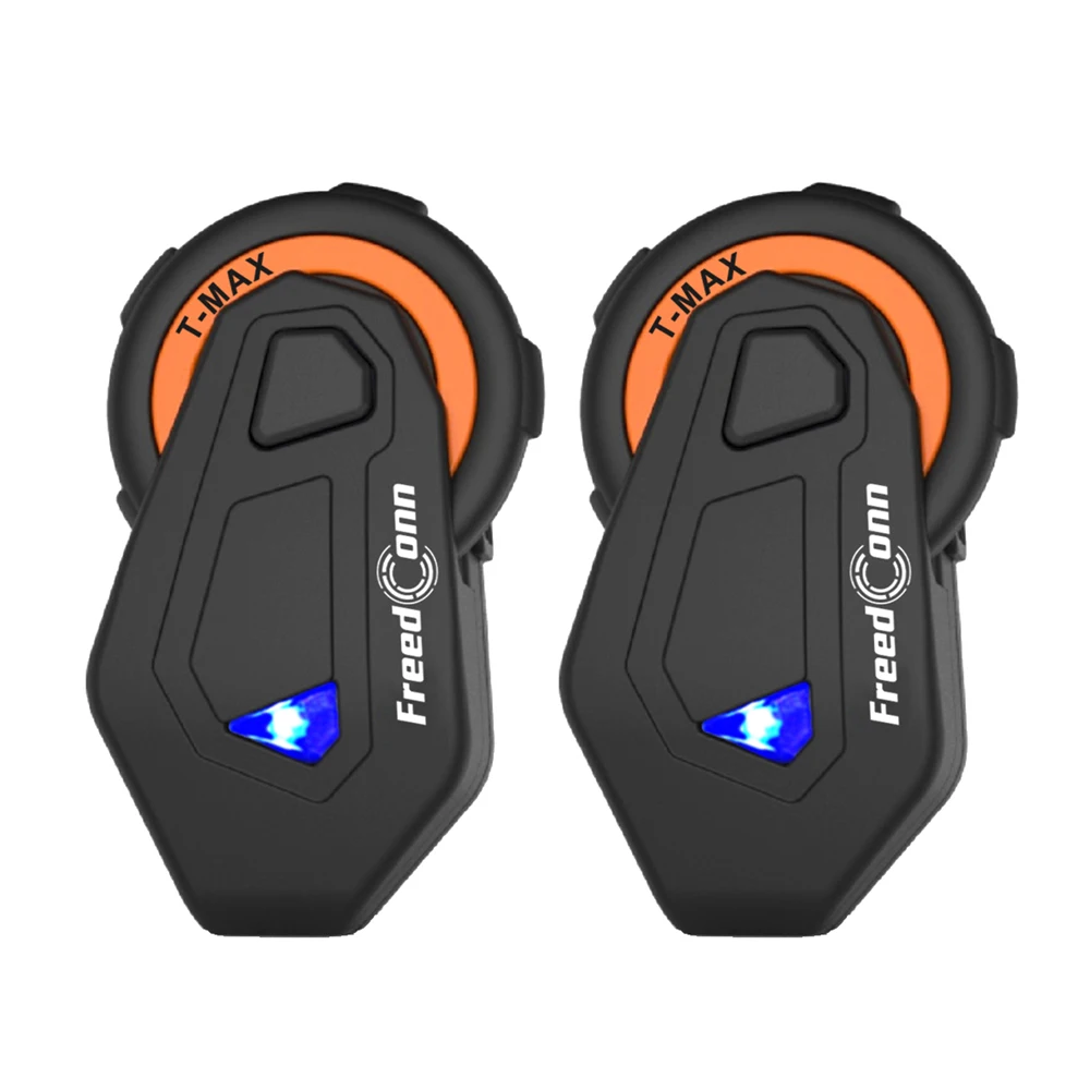 

2pcs FreedConn T-MAX Bluetooth 4.1 Helmet Intercom 1000M Wireless Motorcycle Headset IPX65 Waterproof Full Duplex FM Interphone
