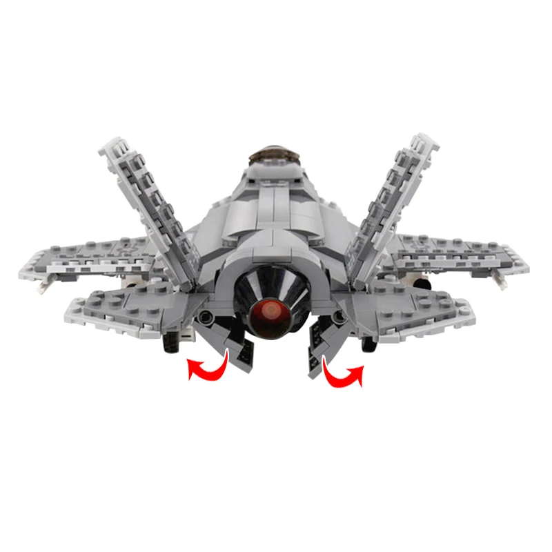 Cena 600 sztuk + F35 Fighter złożyć model samolotu cegły zabawki klocki do budowy zestawy narzędzi samolot bojowy kompatybilny z Legoings