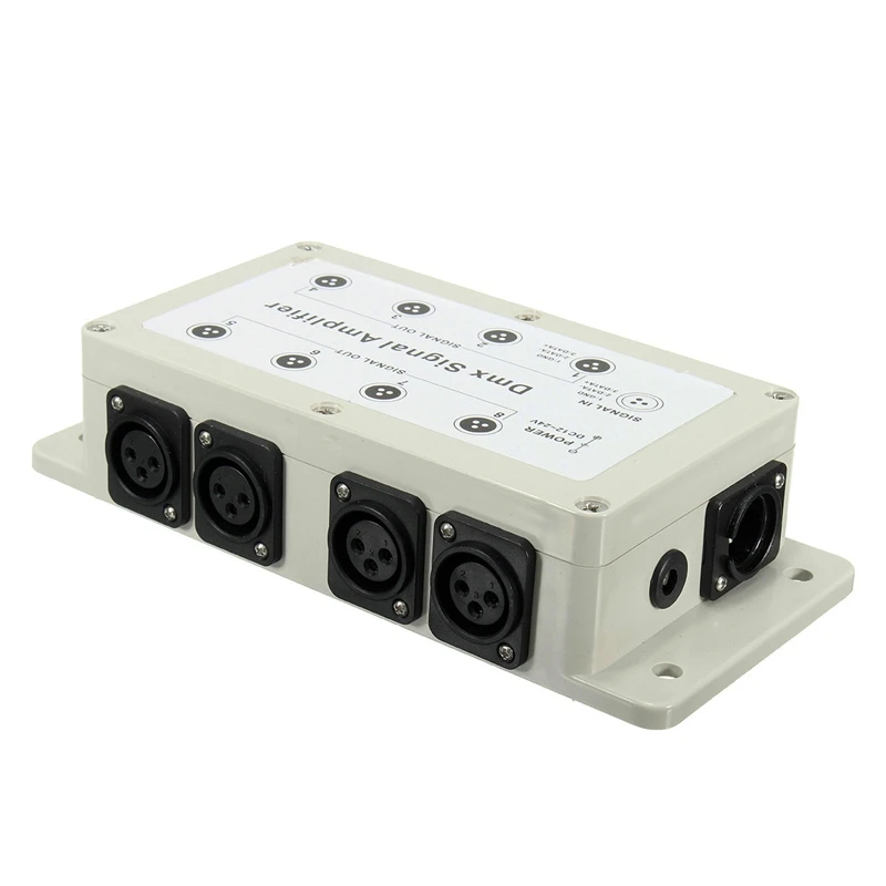 Горячая TTKK Dc12-24V 8-канальный сетевой видеорегистратор Выход Dmx Dmx512 светодиодный контроллер разделитель усилителя сигнала компонентов для