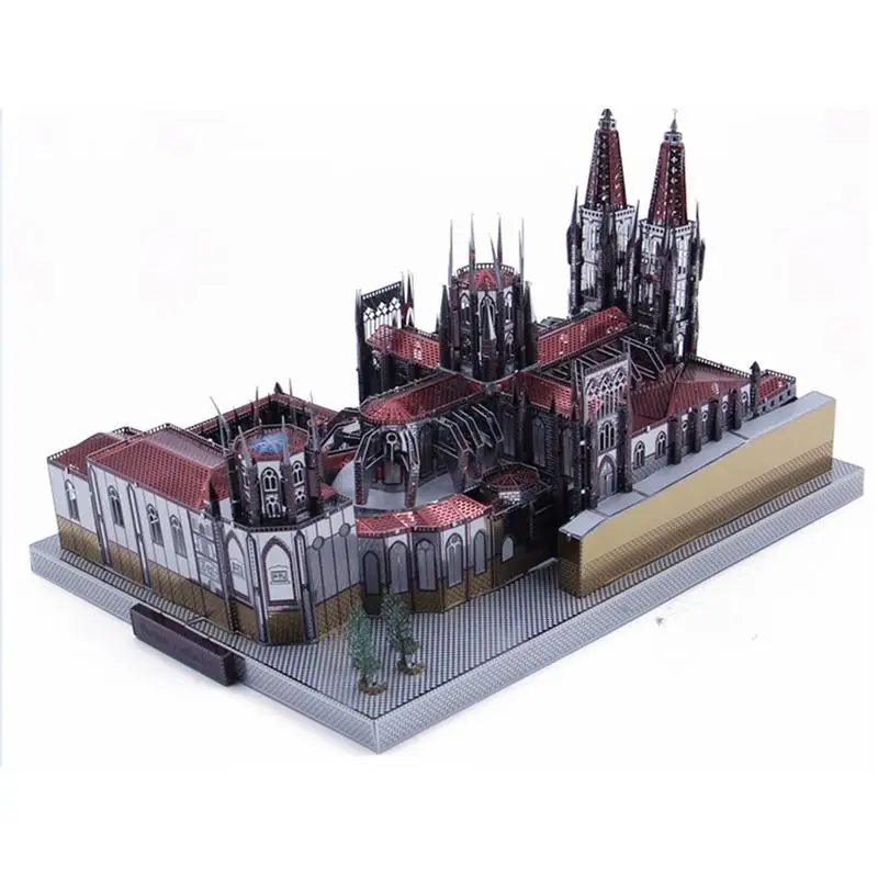 

New Puzzle Mini Puzzles Burgos Cathedral Model 3D Metal Puzzle DIY Assembly Model Kit Toys