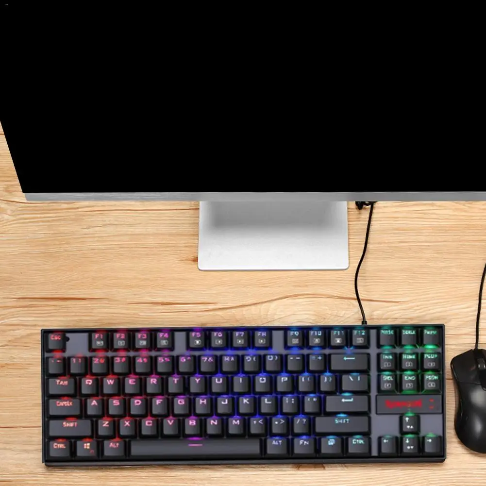 

For Redragon K552RGB 87Keys Blue swich Colorful Backlight Gaming Mechanical Keyboard