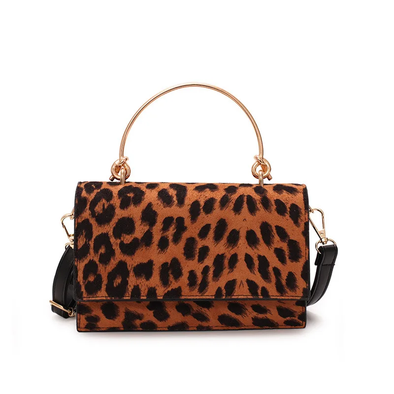 

PU Leather Leopard Small Crossbody Bags For Women Bag 2019 New Fashion Trend Wild Girl Ring Single Shoulder Slung Small Square