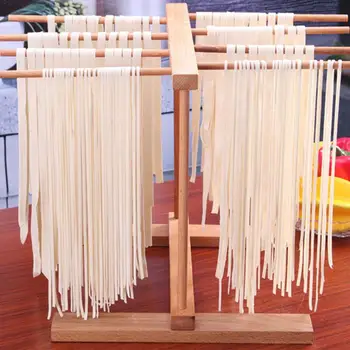 

Elm Collapsible Pasta Noodles Drying Rack Wood Kitchen Storage Stand Fruit And Vegetable Shelf