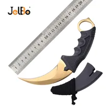 JelBo Karambit Knife CS GO Counter Strike Tactical Claw Knife Survival Camping Hunting Tactical Mini Pocket Knives Wood yalku knife handmade hunting karambit cs go never fade counter strike tactical knife claw karambit neck knife real combat