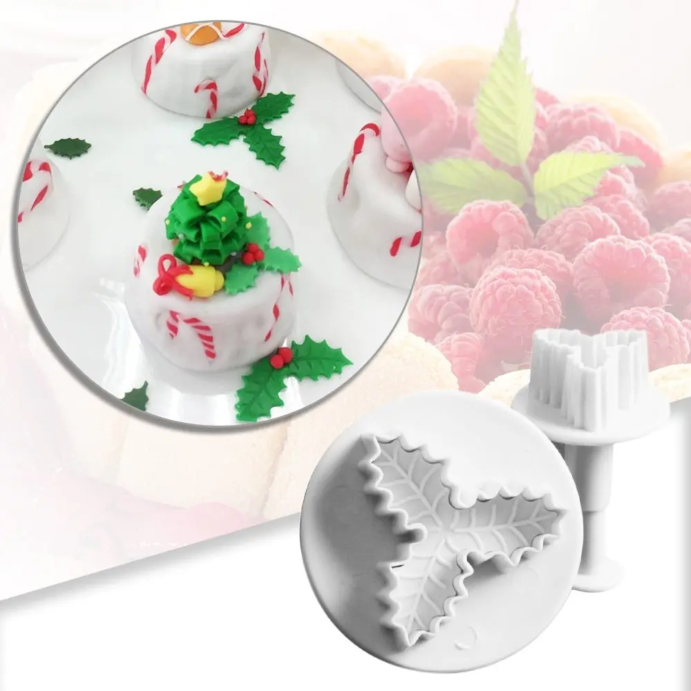 

2pcs Leaf Plunger Cutter Triangular Leaves Fondant Cookie Cake Decor Sugarcraft Plunger Mold Baking Tool