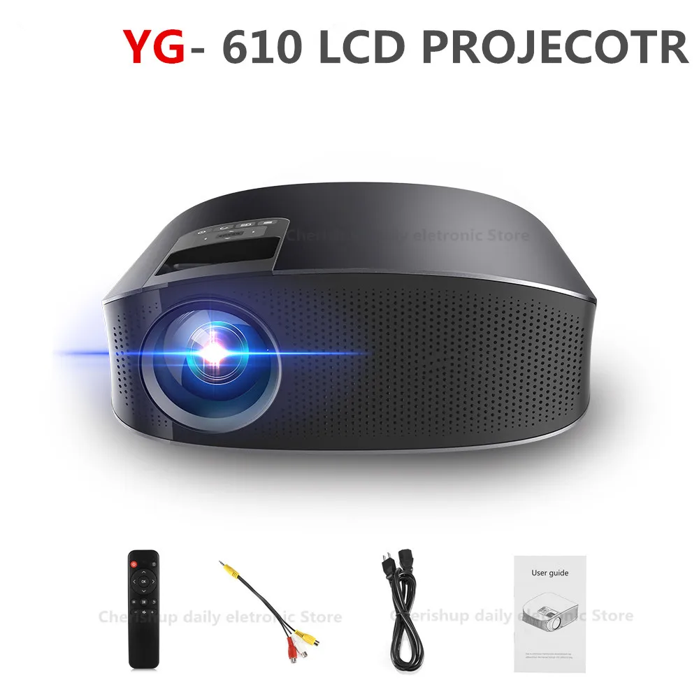 

AAO YG - 610 Professional LCD Projector 3500 Lumens 1080P High Resolution 1280 x 768 pixels native resolution DVD Player Speaker