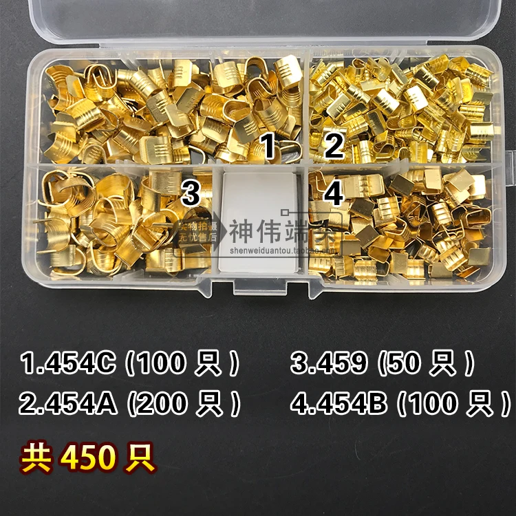 

450PCS Press Terminal 454A 454B 454C 459D Wire Cold Pressure Joint Splice terminator faston heat shrink butt connectors ardunio