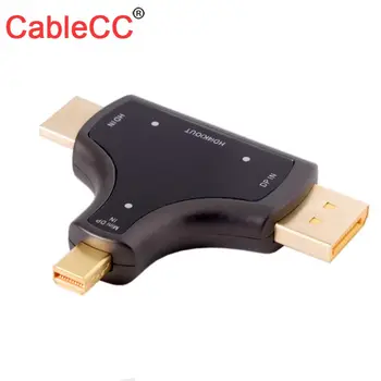 

Xiwai HDMI & Mini Displayport & DP 3in1 to HDMI Female Adapter Black 4K 2K for MacBook Laptop PC