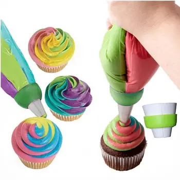 

A Set Colors PVC Piping Bags Icing Pastry Bag Cake Decorating Set Cupcake Baking Tools Supplies Equipment Accessories
