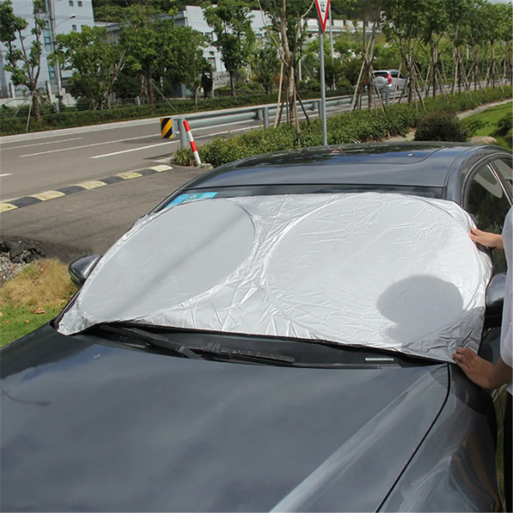 

Car Styling Folding Jumbo Front Rear Car Window Sun Shade Auto Visor Windshield Block Cover Car Windshield Sunshade 150*70CM