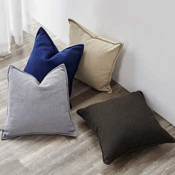 

Modern Simple Decorative Throw Pillow Covers Protectors Solid Color Design Nordic Style Non-slip Cover 18 X 18 Inch