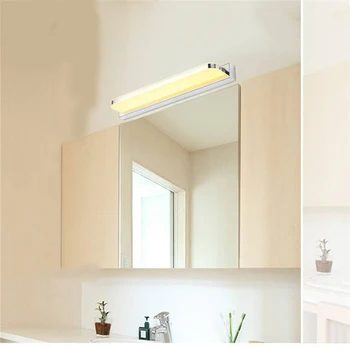 

Waterproof Led mirror light 9W42cm wall lamp with 1.8 meter EU/US/AU/UK plug AC220V Acrylic stainless steel lamp for bathroom 45