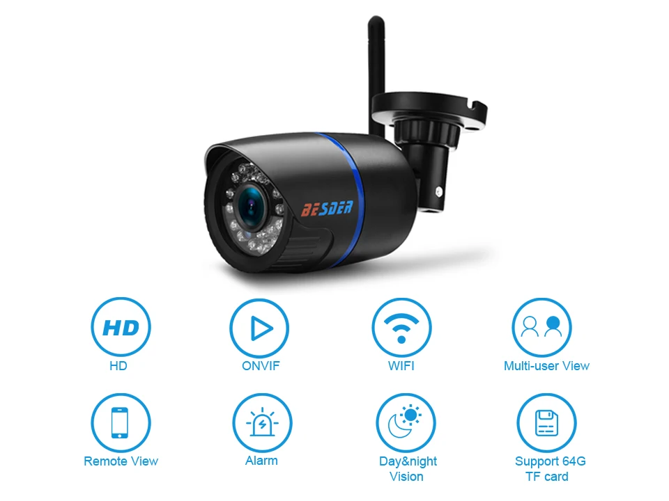 Yoosee IP Camera Wifi 1080P 960P 720P ONVIF Wireless Wired P2P CCTV Bullet Outdoor With MiscroSD Card Slot Max 64G|Дверной звонок| |