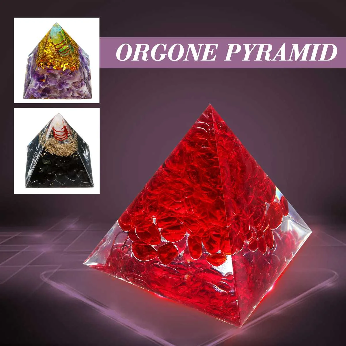 

Amethyst Energy Circle Healing Crystal Reiki Symbol Pyramid Amethyst Red Black Quartz Crystal Natural Stone Crafts Home Fengshui