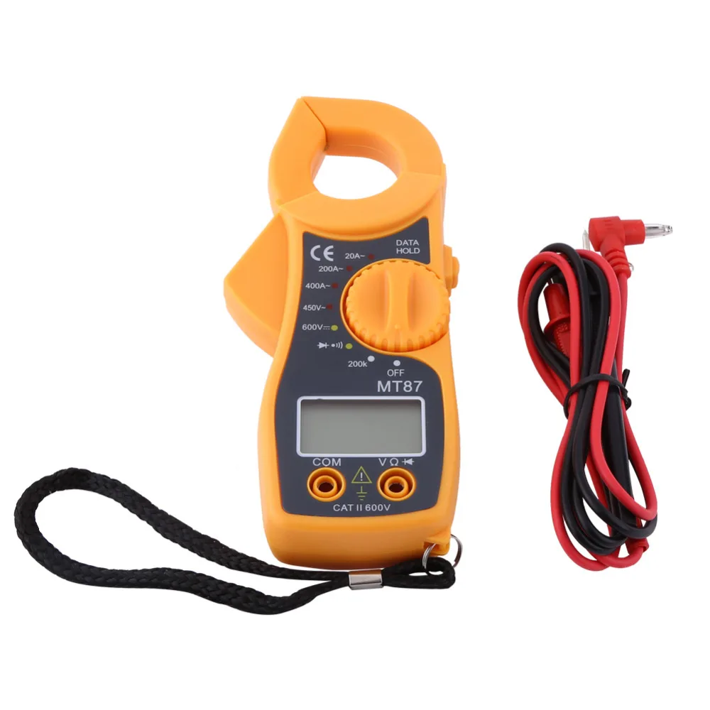 

Digital LCD MT87 Multimeter Clamp Meter Current Clamp Pincers Tester Meter 400A AC/DC Ohm Current Voltage Tester Tools New
