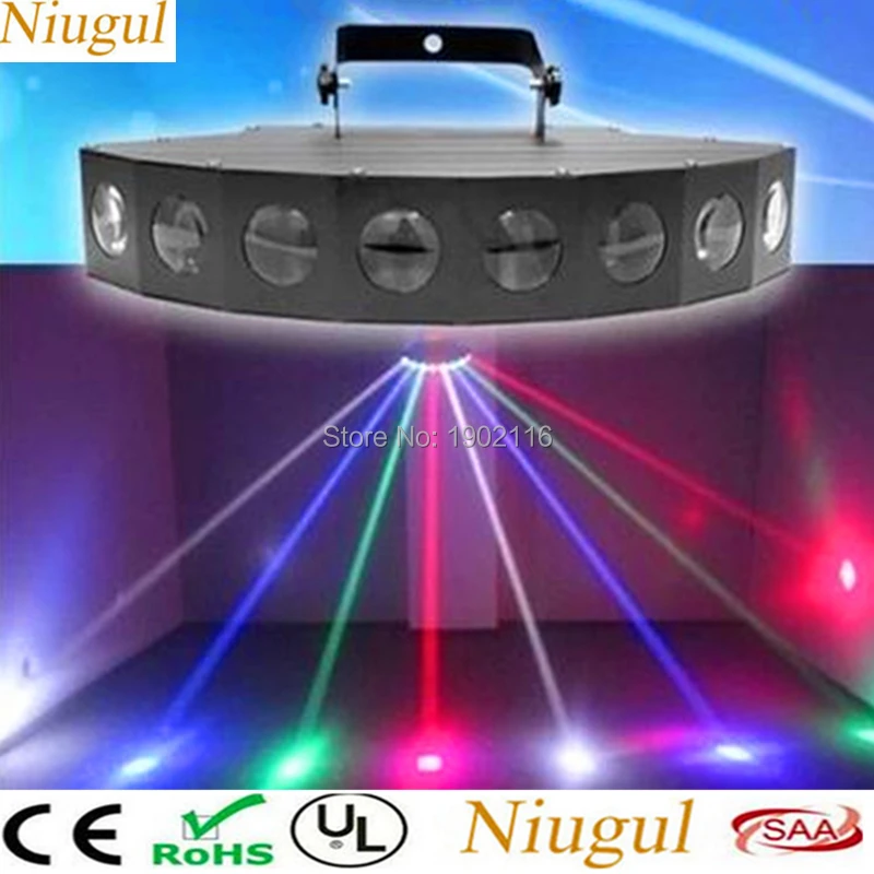 

High Brightness 8x10W LED Eight-Beam Fan Beam Light RGBW Scanner DJ Club Disco Light Scanner DMX LED Beam Effect Stage Lighting