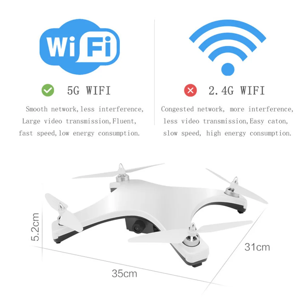 W606 Brushless Motor GPS RC Drone with 1080P HD Camera WiFi FPV RC Quadcopter  RC Helicopter VS S70W X8PRO AOSENMA CG033