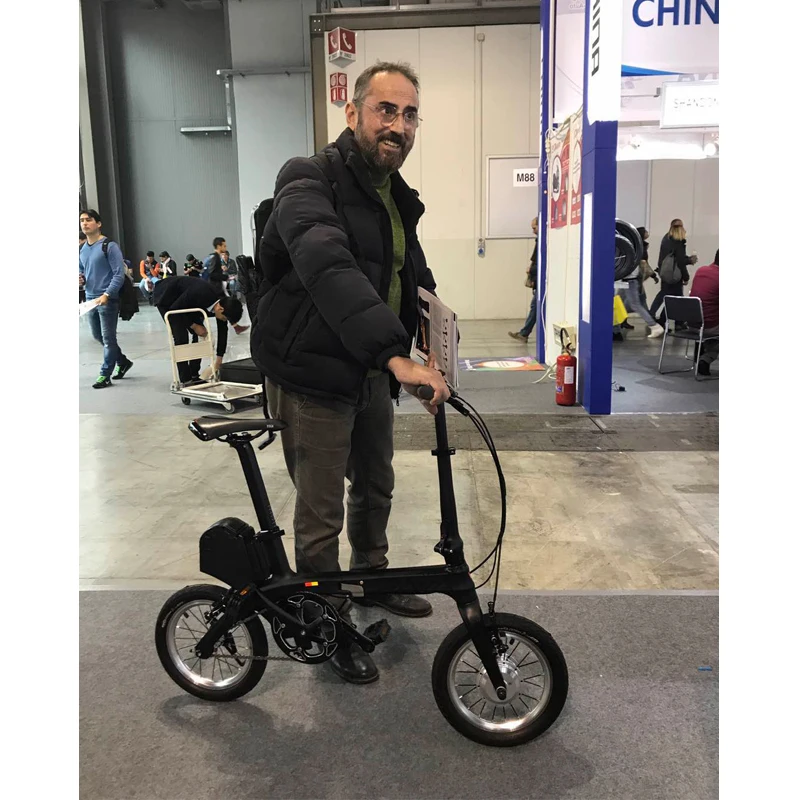 2018 E0 Faltbare fahrrad Falten elektro велосипед карбоновый Faser Rahmen мини Elektro fahrraВ D 36 В/180 Вт ebike Mini