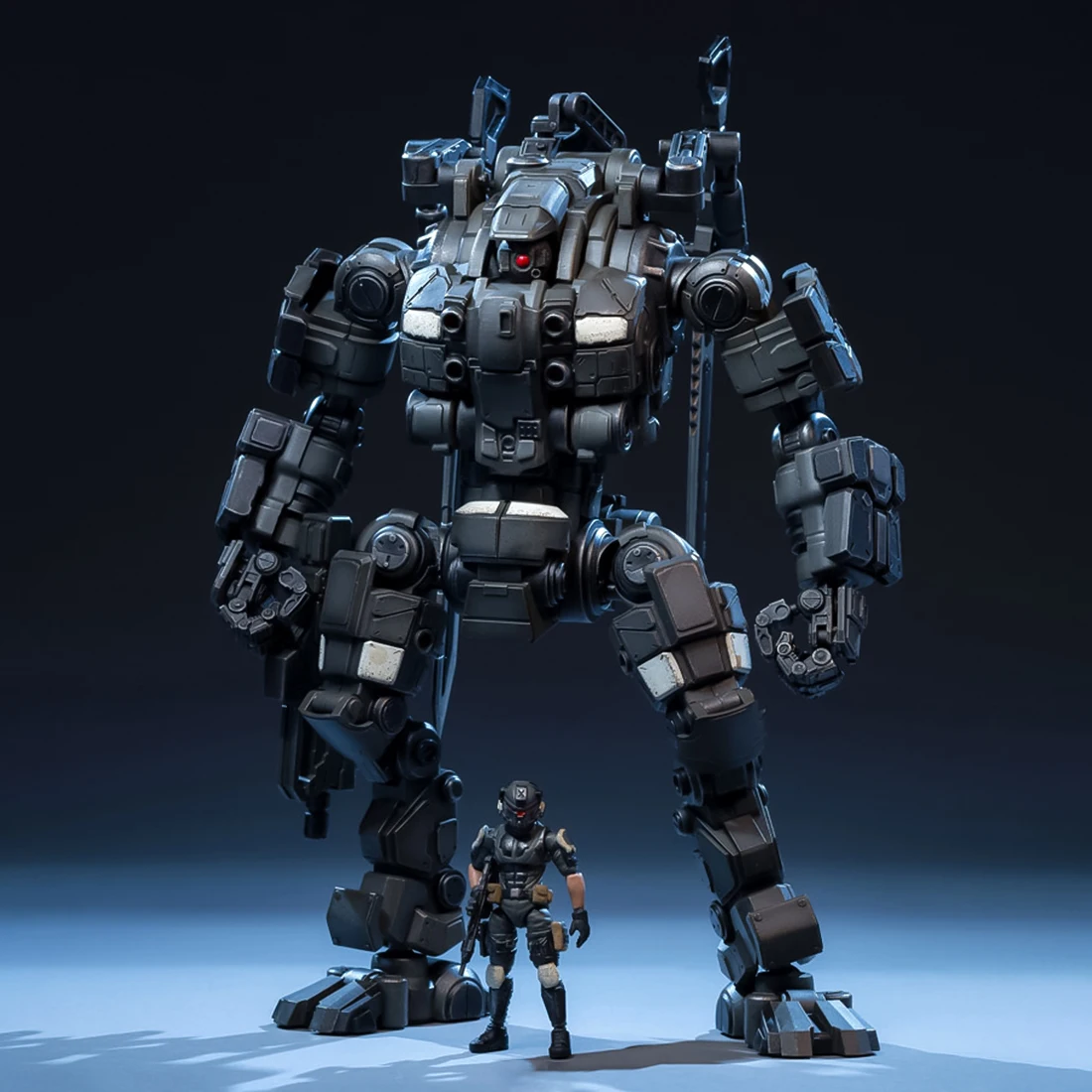 

28cm DIY Large Mecha Model Double Militia Assault Mecha Assorted Color Assembly Removable Soldier Model for Decoration