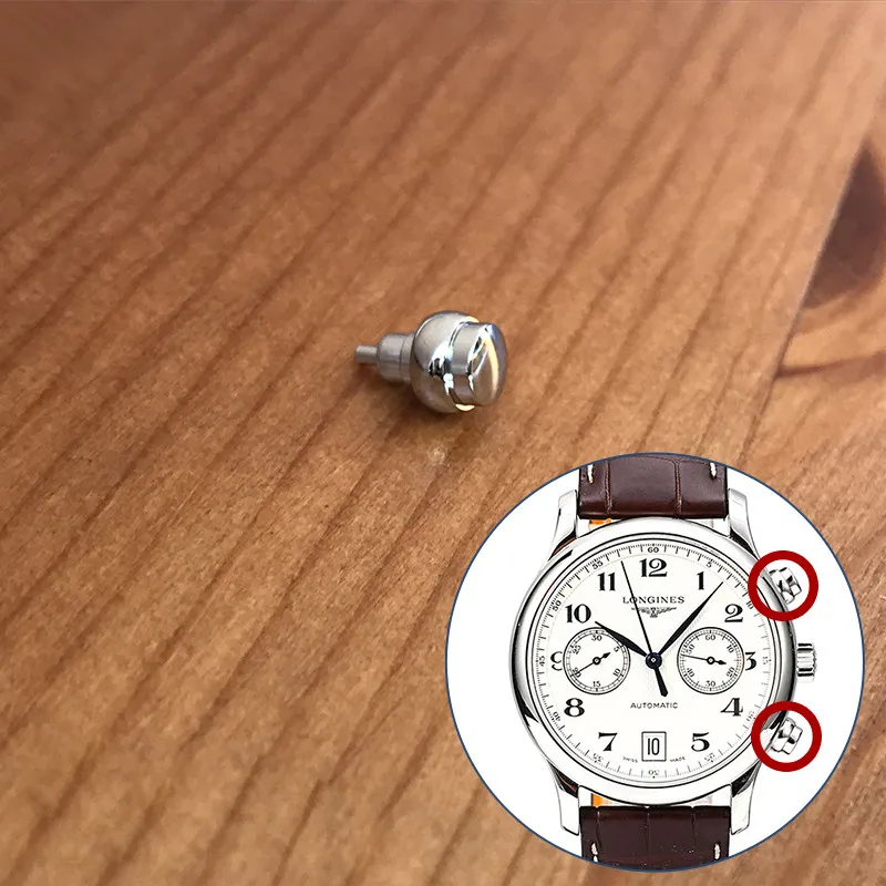 Steel Tombol Pendorong untuk Longines 
