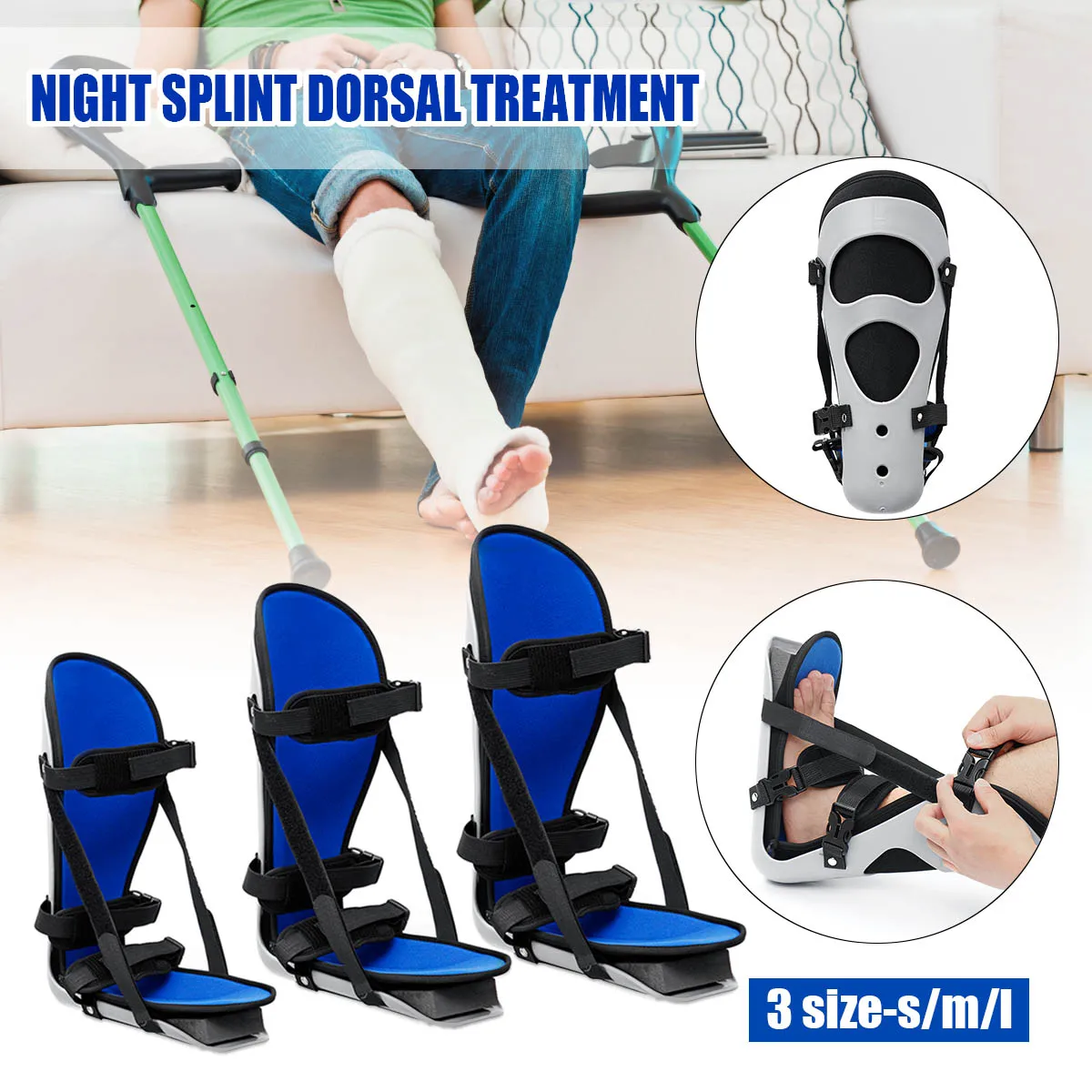 

Night Splint Orthopaedic Foot Support Rehab Treatment Ankle Support For Plantar Fasciitis Achilles Drop Foot Pain