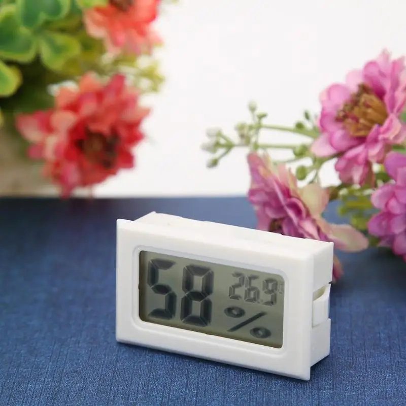 

White Mini LCD Digital Thermometer Hygrometer Temperature Indoor Convenient Temperature Sensor Humidity Meter Gauge Instruments