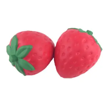 

Lovely Soft PU Strawberry Toy Slow Rising Vent Toy Mobile Chain Pendant Home Decoration