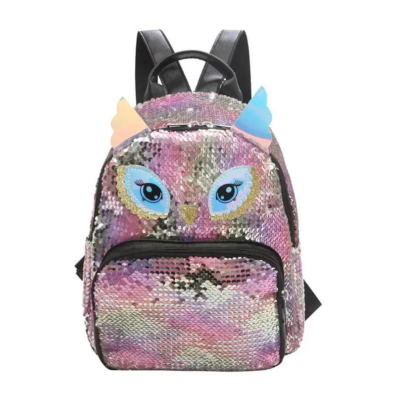 

2019 New Fashion Ladies Cute Cartoon Animals Birds Sequins Bling School Women Backpacks Girls Travel Casual Shoulder Bags