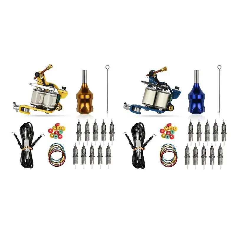 

Tattoo Machine Kit Coil Machine for Permanent Makeup Needles Grips Tools