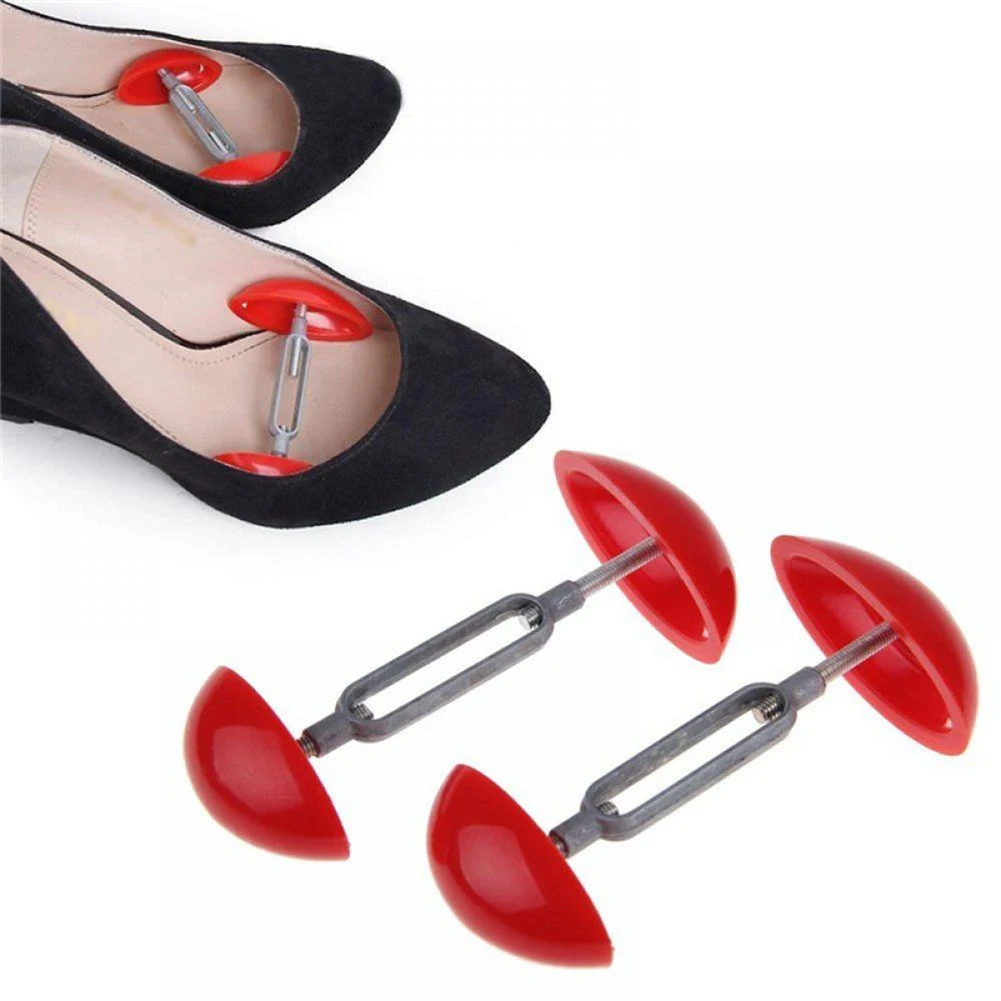2 шт. портативный мини Красный подставки для обуви для обувь на высоком каблуке Регулируемый Дерево Expander для мужчин женщин ширина Extender