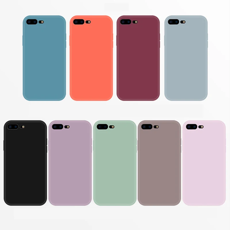 

Ottwn Candy Colors Phone cases For iPhone 6 6S 7 8 Plus X XR XS Max Plant Matte Skidproof Soft Silicon Chic Back Case Cover Capa