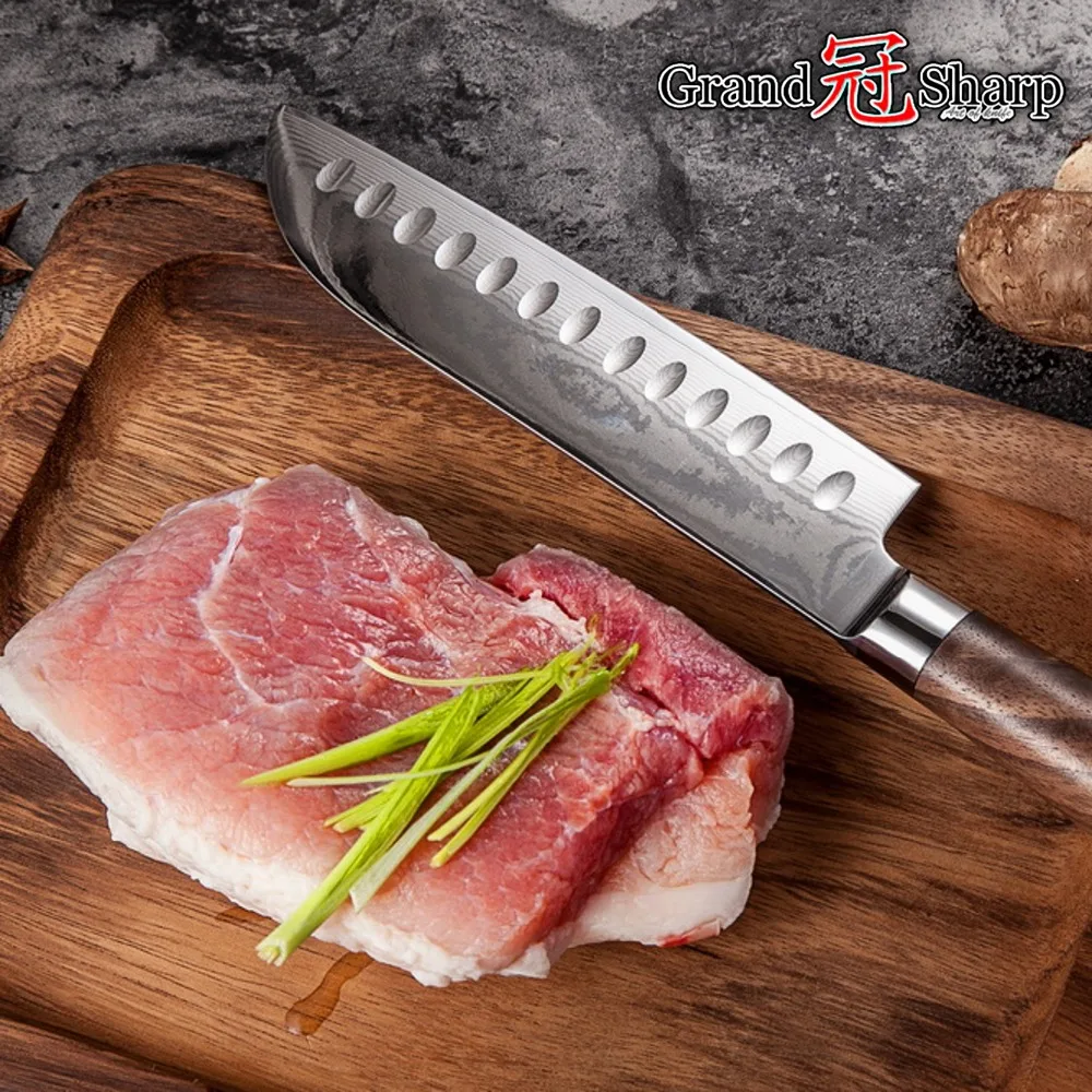 GRANDSHARP нож из дамасской стали 67 слоев японской дамасской стали японский дамасский кухонный нож сантоку поднос для суши и сашими шеф-повара