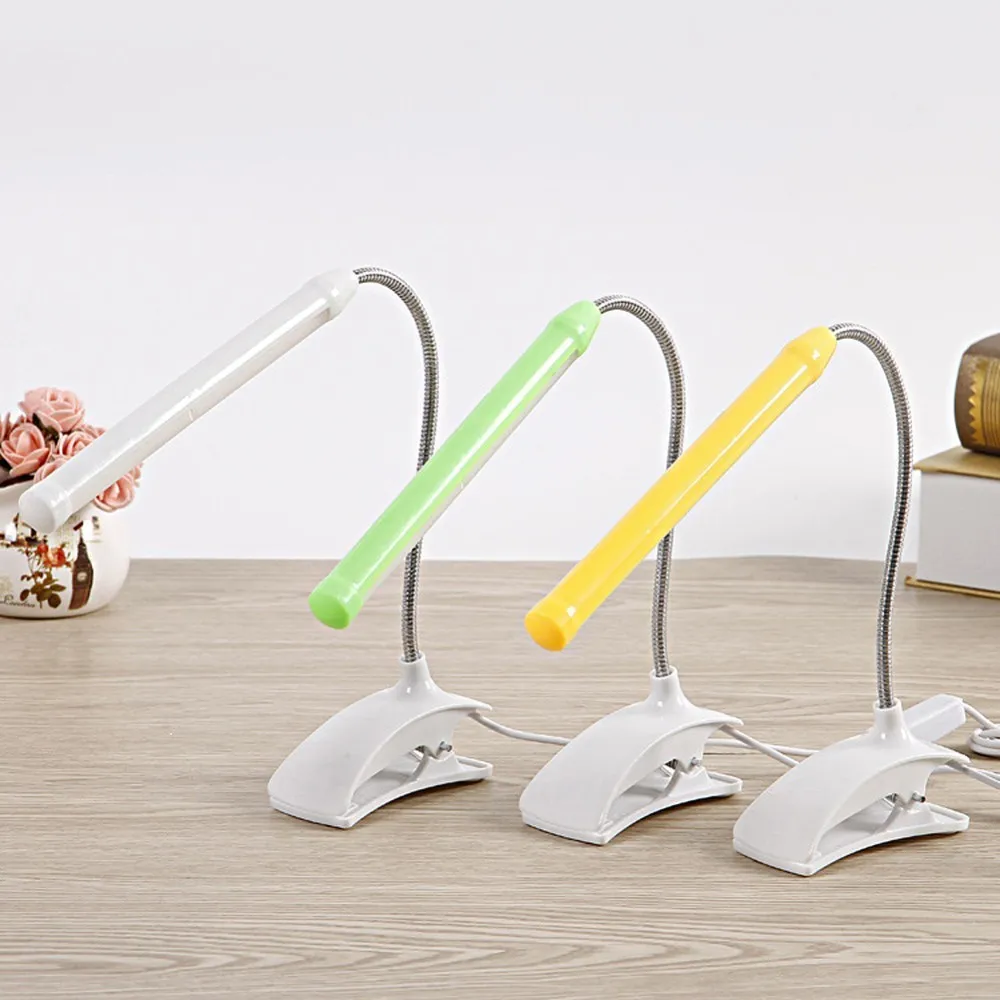 

5V USB Led Desk Lamp With Clip Flexible Table Lamp 13Leds For Bedside Book Reading Study Office Work Children Night Light