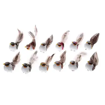 

12pcs/Set Cute Artificial Bird Model Miniature Home Garden Decoration Simulation Bird Modelling Home Crafts Creative Gifts