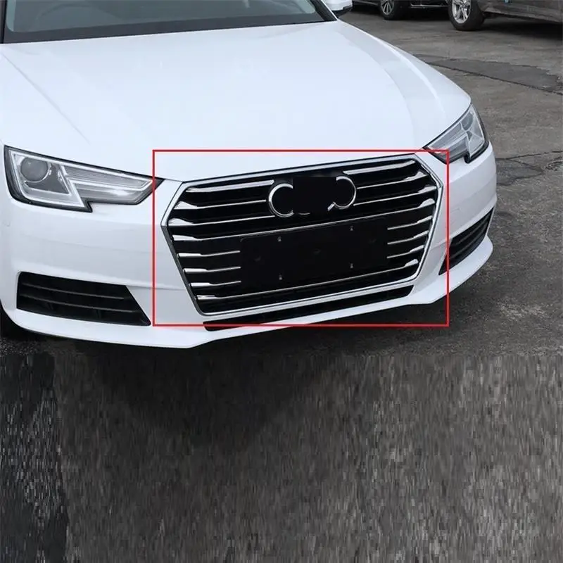 

Automovil Front Bumper Grille Exterior Dashing Mouldings Car Styling Protecter Accessory Sticker Strip 17 FOR Audi A4L
