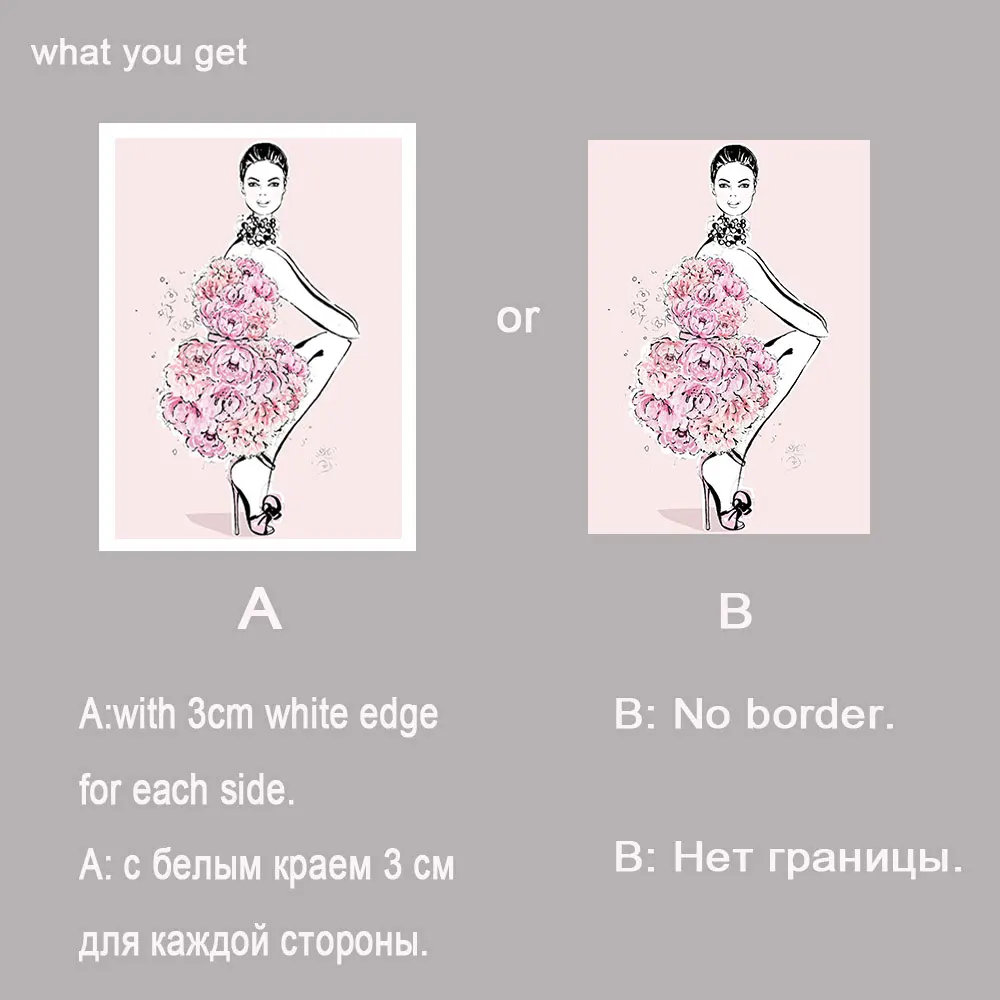 Модный женский холщовый постер розового цвета украшение в скандинавском стиле