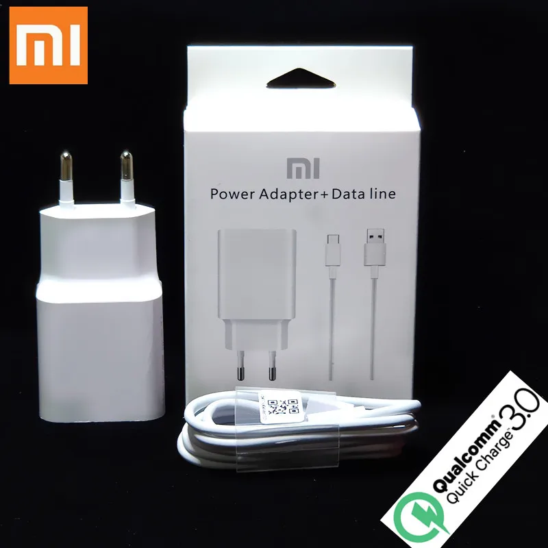 

Original xiaomi mi 8 charger EU power adapter Redmi Note 7 Pro Fast charger with Type c cable For max 3 8se 6 6x mix 2 2s 3