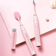 IPX7 Водонепроницаемый перезаряжаемая электрическая зубная щетка уход за деснами