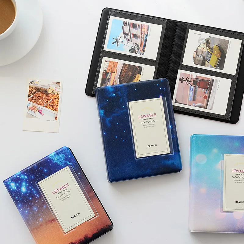 

64 Pockets 3 Inch Starry Sky Photo Book Album For Fujifilm Instax Mini Films Album Instax Mini 9 8 7s 90 70 25 Name Card Holder