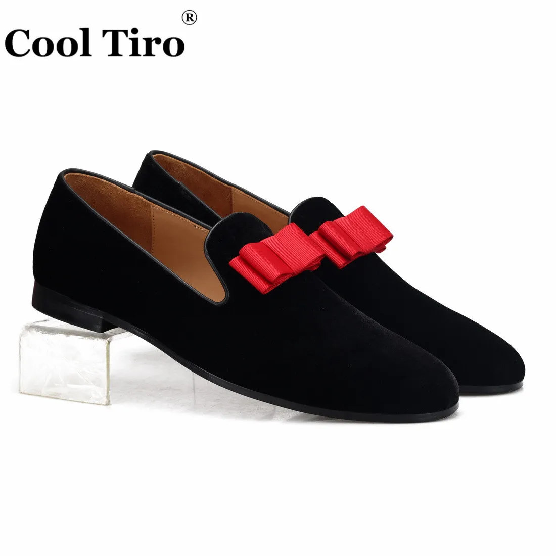 Cool Tiro/черные бархатные лоферы Мужские мокасины Шлепанцы для курения Модельные
