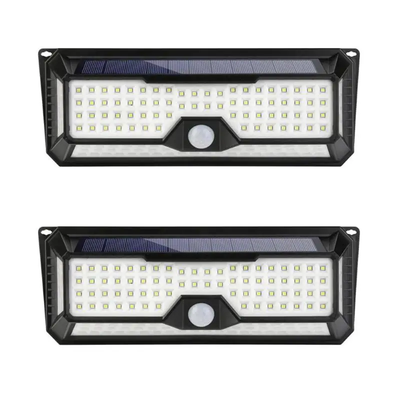 

2pcs Solar 136led 1300LM PIR Motion Sensor Wall Lamps Frosted IP65 Waterproof Outdoor Garden Yard Security Lights