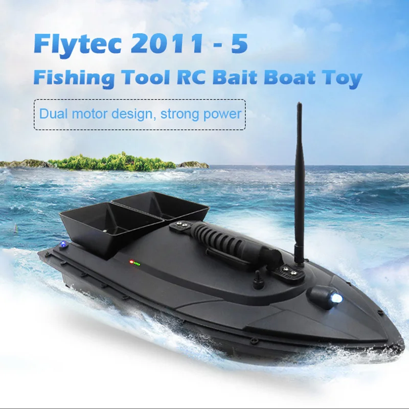 

Flytec 2011-5 Fishing Tool Smart RC Bait Boat Toy Digital Automatic Frequency Modulation Remote Radio Control Device Fish Toys