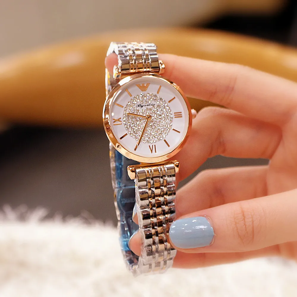Модные Роскошные Брендовые Часы для женщин, женские водонепроницаемые часы со звездой, круглый циферблат, подарки, наручные часы для женщин, Часы