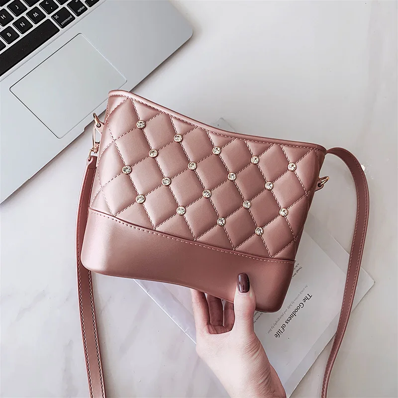 

Luxury Brand Diamonds Crossbody Bags Women 2019 High Quality PU Leather Female Designer Handbags Ladies Shoulder Messenger Bag