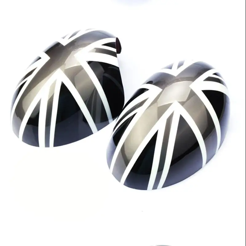 

Union Jack Rear View Side Mirror Cover Trim for MINI Cooper R55 R56 R57 R60 Black&Gray Car Mirror Covers Caps Car Styling