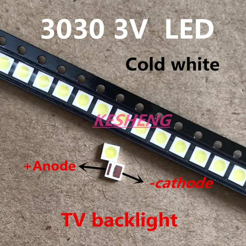 EVERLIGHT 500 шт. светодиодный ТВ аппликатор A 1 Вт 3030 3 в bianco Freddo 80 100LM 62 113TUN2C/S5000