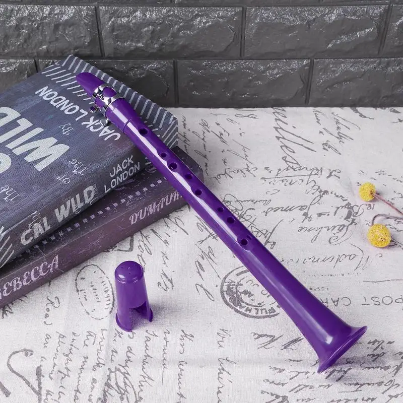 

Purple Mini Pocket Sax Portable Saxophone ABS Lightweight Sax Musical Instruments with Carrying Bag Silver Metal Clip 2019 New