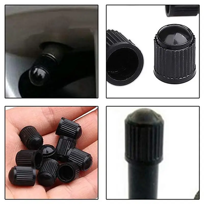 20 Pack Tyre Valve Dust Caps, Plastic Car Tire Valve Stems Dust Caps For Car, Motorbike, Trucks, Bike, Bicycle(Black