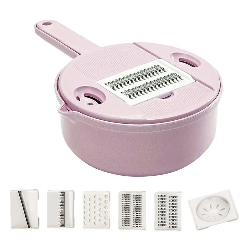 

Multi-function Cutting Vegetable Artifact Cutting And Washing One Potato Grater Kitchen Gadget Hand Manual Potato Chopper