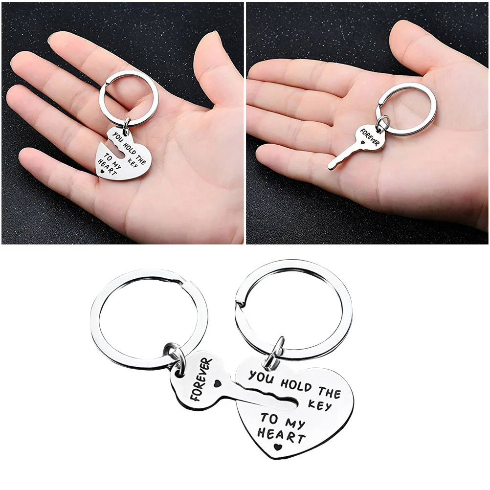 

2pcs Love Key Chain Key Ring Chain Decor Funny Keyring Keychain Hanging Keyrings Keychains For Couple Lover Partner Gift Gifts